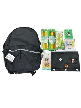 Set of 8 Back To School Essentials Set With Backpack, Ticonderoga Pencils, Highl